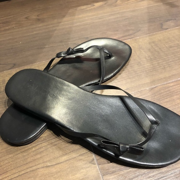 Aldo vegan leather black sandal size 8 - Picture 2 of 7